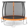 thumbnail image 1 of Gymax Outdoor Trampoline w/Safety Enclosure Net & Anti-Rust Galvanized Steel Frame Orange, 1 of 10
