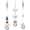 Butterfly Set 3pcs, variant on Suncatcher Window Ornament Ball Prism Rainbow Maker Butterfly Decor Pendant Set for Garden
