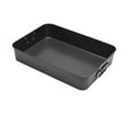 thumbnail image 1 of Zhuge Grilled Wide Noodle Deep, Oven Plate, 16x12x3 inch Oven Plate, Black Grilled Plate Brownie Pot with Handle, Rectangular Cake Plate Set, Deep Grilled Plate, Non stick Grilled Plate Set, 1 of 5