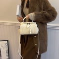 thumbnail image 4 of Women's Handbag Fashionable Small Square Bag Shoulder Bag Soft Leather Cross Bag, 4 of 23