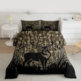 thumbnail image 2 of Castle Fairy Safari Deer Twin Comforter Sets,Abstract Camouflage Bedding Set, 2 of 8