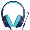 thumbnail image 2 of Seenda HKC308 Kids Headphones, Over-Ear Wired Headphones with Microphone for Kids, Foldable, Audio Share, 85/94dB Safe Volume Control, Blue, 2 of 8