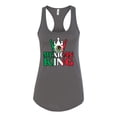 thumbnail image 2 of Wild Bobby Mexican King Latin Pride Women Racerback Tank Top, Dark Grey, Medium, 2 of 5