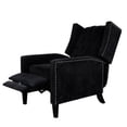thumbnail image 3 of Recliner Chair with Button Tufted Pushback and Sleek Arms, Black- Saltoro Sherpi, 3 of 5