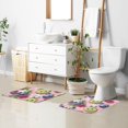 thumbnail image 6 of Yayeee Bath Rug for Bathroom Floor Non Slip Rectangle Fluffy Soft Absorbent Mat, 16"x24", Pink Blueberries, 6 of 7