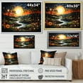 thumbnail image 4 of Designart "Pastoral Sunset on the Mystic River II" Landscapes Floater Framed Canvas Art Print, 4 of 7