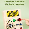 thumbnail image 3 of Vogacara Wood Fun Educational Toddler Busy Board - Juguete de aprendizaje interactivo para niños pequeños Aprendizaje de material didáctico Juguetes Educativos, 3 of 6