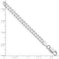 thumbnail image 2 of Sterling Silver Rhodium-plated 3.8mm Flat Curb Chain, 2 of 2