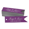 thumbnail image 1 of Inkdotpot Pack Of 100 Real Silver Foil Paper Tags Hugs & Kisses From The Wedding Favor Hang Tags, 1 of 6