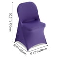 thumbnail image 5 of VEVOR 50 Pcs Purple Chair Covers, Polyester Spandex Chair Cover, Stretch Slipcovers for Wedding Party Dining Banquet Flat-Front Chair Covers, Fits Chair Measures up to 17.72 x 18.11 x 30.31 inch, 5 of 9