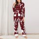 thumbnail image 2 of Balery Christmas Buffalo Plaid Conjunto de Pijama con Estampado para Mujer, Conjunto de Dos Piezas con Manga Larga, Ropa de Dormir Suave con Bolsillos, Pijamas Cómodos-Medium, 2 of 7