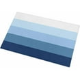 thumbnail image 2 of Shag Bath Rugs Ombre Blue Stripes Geometric Plush Soft Fluffy Doormat Floor Carpet,Non-Slip Living Room Bedroom Kitchen Entryway Door Mats Modern Art Gradient, 2 of 6