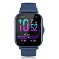 thumbnail image 1 of SmartWatch cuadrado 5.0 Bluetooth compatible con Bluetooth IP67 impermeable a prueba de agua Cuenta cardíaca ritmo cardíaco Oxígeno Sueño Seguimiento Fitness reloj inteligente azul Noticed EL005755-01B, 1 of 7
