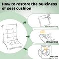 thumbnail image 3 of 45" x 22 "Outdoor High Back Chair Cushion, Set of 2, Waterproof Adirondack Rocking Chair Cushions for Patio, Garden Porch( dark green）, 3 of 7