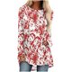 thumbnail image 2 of ICHUANYI Clearance Women Summer Fashion Casual Print Round Neck Loose Long Sleeve T-shirt Tops Blouse Pullover ICHUANYI "ICHUANYI", 2 of 5