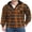 03-Black Orange, variant on GIRUNS Men's Plaid Shirts Jacket Fleece Flannel Lined Long Sleeve Shirts Sherpa Button Down Coat With Hood Black Light Green L