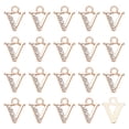 thumbnail image 1 of Uxcell 20 Pack Rhinestone V Letter Charm for DIY Bracelet/Wristbands/Jewelry Gold 0.39" x 0.51", 1 of 6