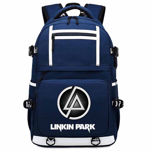 Mochila Linkin Park Cartoon Kids School Oxford de 30 x 15 x 48 cm