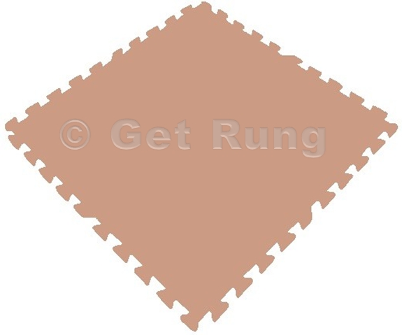 Get Rung Fitness Mat with Interlocking Foam Tiles for Gym Flooring. Excellent for Pilates, Yoga, Aerobic Cardio Work Outs and Kids Playrooms. Perfect Exercise Mat(TAN, 768SQFT) - image 2 of 5