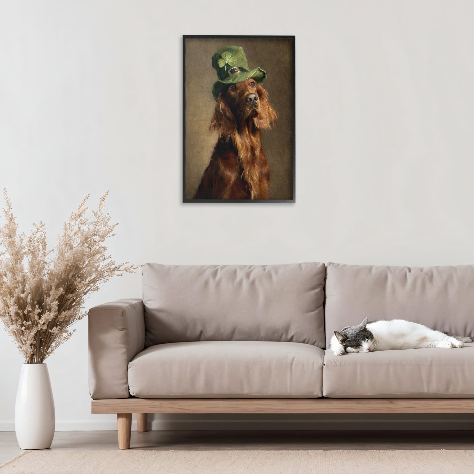 Stupell Industries The Irish Setter Portrait Black Framed Giclee Art, design by Tina LeCour