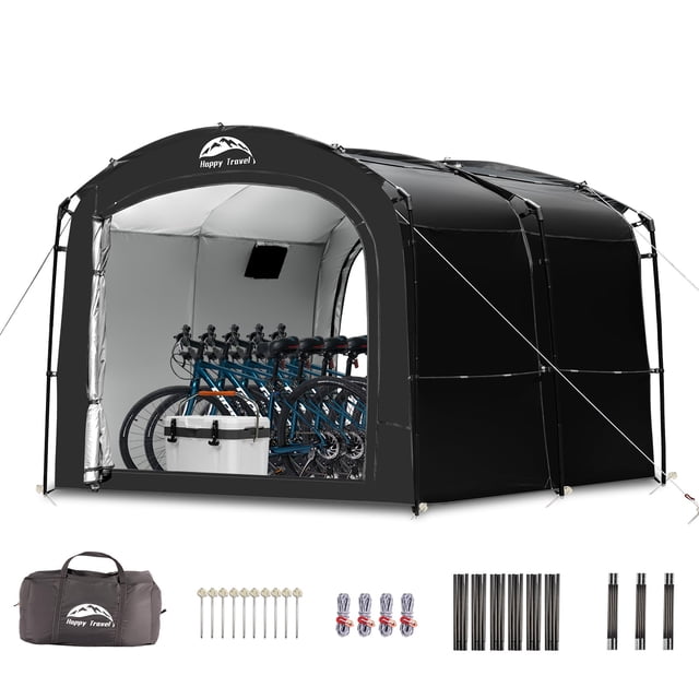 Carpa de Almacenamiento para Bicicletas Happy Travel Outdoor 2 en 1 8.2x7.3x6.4 pies