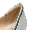 thumbnail image 5 of DREAM PAIRS Women's Low Wedge Dressy Flats, Comfortable Square Toe Rhinestone Wedding Shoes, 5 of 6