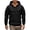 Black, variant on Men Utility Hooded Sweatshirt Quarter Zip Front Cargo Pocket Jacket Outdoor Casual Top Rugged Yet Soft Fabric L Size Grey