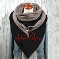 thumbnail image 1 of Dvkptbk Scarf Universal Winter Warm Windproof Prints Double-Layer Buckle Scarf Clothes on Clearance, 1 of 2