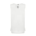 thumbnail image 3 of Tank Tops for Women Women's Fashion Round Neck Casual Solid Color Sleeveless Back Button T-Shirt Tank Top Kagetolytai White L, 3 of 5