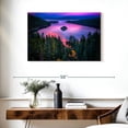 thumbnail image 3 of Elephant Stock Pink Lake Tahoe Wall Art - Horizontal Canvas Wall Art - Living Room Wall Decor - Nature Canvas - Black And Pink Decor - 36" x 24", 3 of 8