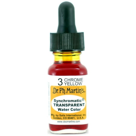UPC: 0090385403503 | Dr. Ph. Martin s Synchromatic Transparent Water Color  0.5 oz  Chrome Yellow (3)