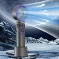 thumbnail image 5 of Handheld Bladeless Fan under 5! CQCYD Multifunctional Digital Display Handheld Fan, USB Rechargeable Bladeless Fan, 100-Speed Quiet Powerful Fan for Outdoor Travel, 5 of 5