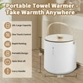 thumbnail image 3 of Towel Warmer for Bathroom Luxury Spa 20L Electric Towel Warmers with 4 Timing,Fast Heating and Auto Shut Off, Fits Up to Two 40"x70" Oversized Towels,Yellow, 3 of 10