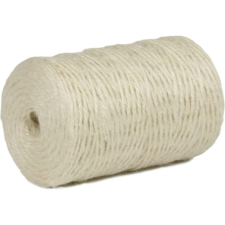 Natural Jute Twine String Thin Ribbon Hemp Twine for Wrapping Christmas, Crafts