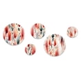 thumbnail image 3 of Designart "Timeless Red Floral Charm" Floral Round Wall Art Set Of 5 - Red Cottage Office Room Wall Art Set, 3 of 6