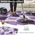 thumbnail image 5 of Purple Geometric Moroccan Outdoor Rug for Patio/Deck/Porch, Non-Slip Large Area Rug 4 x 6 Ft, Abstract Art Purple Ombre Modern Indoor Outdoor Rugs Washable Area Rugs, Camping Rug Carpet Runner, 5 of 8