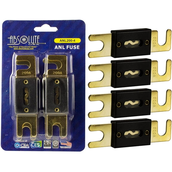 Absolute USA ANL80-4 4 Pack ANL 80 Amp Gold Plated Fuse