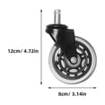 thumbnail image 2 of FENGGUIQU 5Ud Para De Oficina En Negro Con Instalación Estable Para Pisos De Madera O Alfombra, 2 of 8