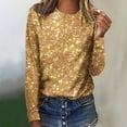 thumbnail image 2 of Kaemgyyd Tops for Women Trendy Sequin Crew Neck Long Sleeve Sparkle Shirt Spring Glitter Party Blouse Clubwear, 2 of 4