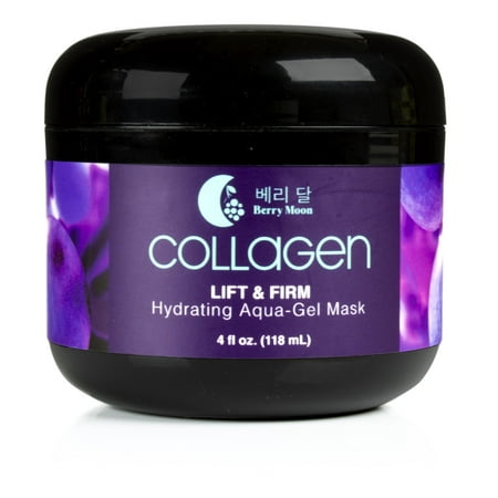 Berry Moon Anti-Aging Collagen Mask for hydration, dark spots, and enlarged pores. With rosewater and coconut oil. Large 4oz (Best Face Mask For Large Pores And Oily Skin)
