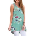 thumbnail image 2 of Anygrew Womens Summer Casual T-Shirt V-Neck Sleeveless Tunic Tops for Leggings Loose Blouse Shirt, 2 of 8