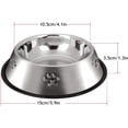 thumbnail image 5 of 2 comederos para perros de acero inoxidable con base de goma antideslizante, cuenco para comida para mascotas y cuenco para agua (parte inferior: 15 cm, boca del cuenco: 11cm), 5 of 5