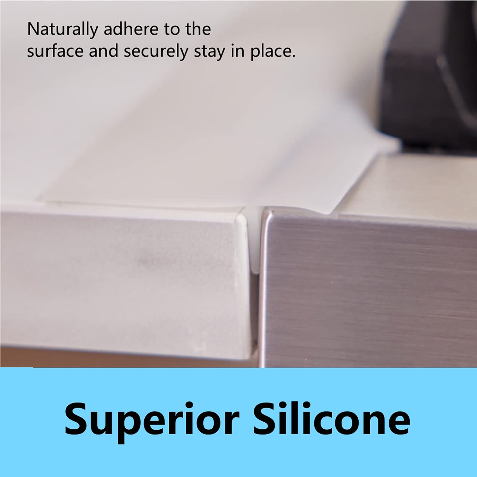 Hengbo  2 Pack Silicone Stove Seam Covers 25inch Cooktop Seal Covers Kitchen Heat Resistant Stove Seam Filler Seal Countertop Oven Stove Washer Washer Dryer Leak Between ClearWhite