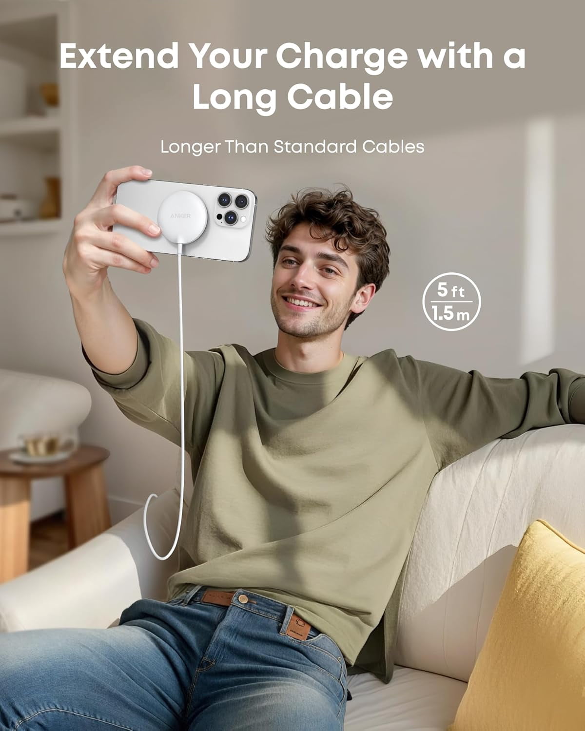 Anker Zolo Magnetic Wireless Charger, 2-Pack Qi2 Certified 15W MagSafe-Compatible Wireless Charging Pad