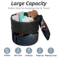 thumbnail image 2 of PhooArto Drawstring Cosmetic Bag, Barrel Shaped Portable Travel Makeup Bags, Galaxy Running Horse Large Capacity Waterproof Multifunctional Bucket Toiletry Bag, 2 of 6