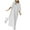 White, variant on qucoqpe Womens Summer Casual Loose T-shirts Dress Crew Neck Short Sleeve Solid Color Midi Dress Fashion Holiday Beach Dress