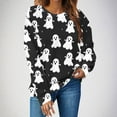 thumbnail image 2 of Makaor Sweatshirts for Women Halloween Crew Neck Tops Fleece Long Sleeve Pullover Casual Fall Clothes Black S, 2 of 4