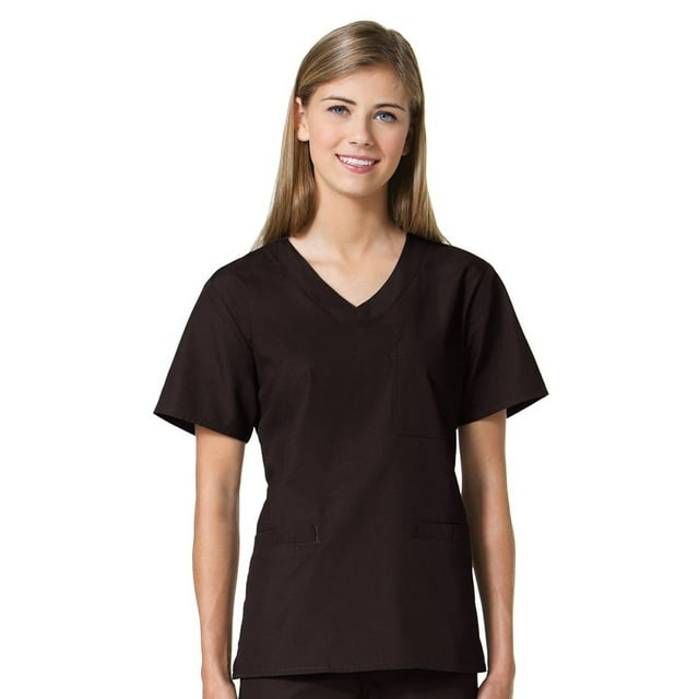 Clearance Core by Maevn Women's Sporty V-Neck Solid Scrub Top