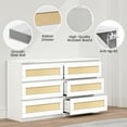 thumbnail image 4 of 6 Drawer Rattan Dresser for Bedroom, 4 of 5