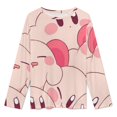 thumbnail image 3 of Kirby Poster Womens Pajama Set Loungewear Cozy Soft House Wear Sets Long Sleeve Round Neck T Shirt Top Bottom Pants Sleepwear, 3 of 9
